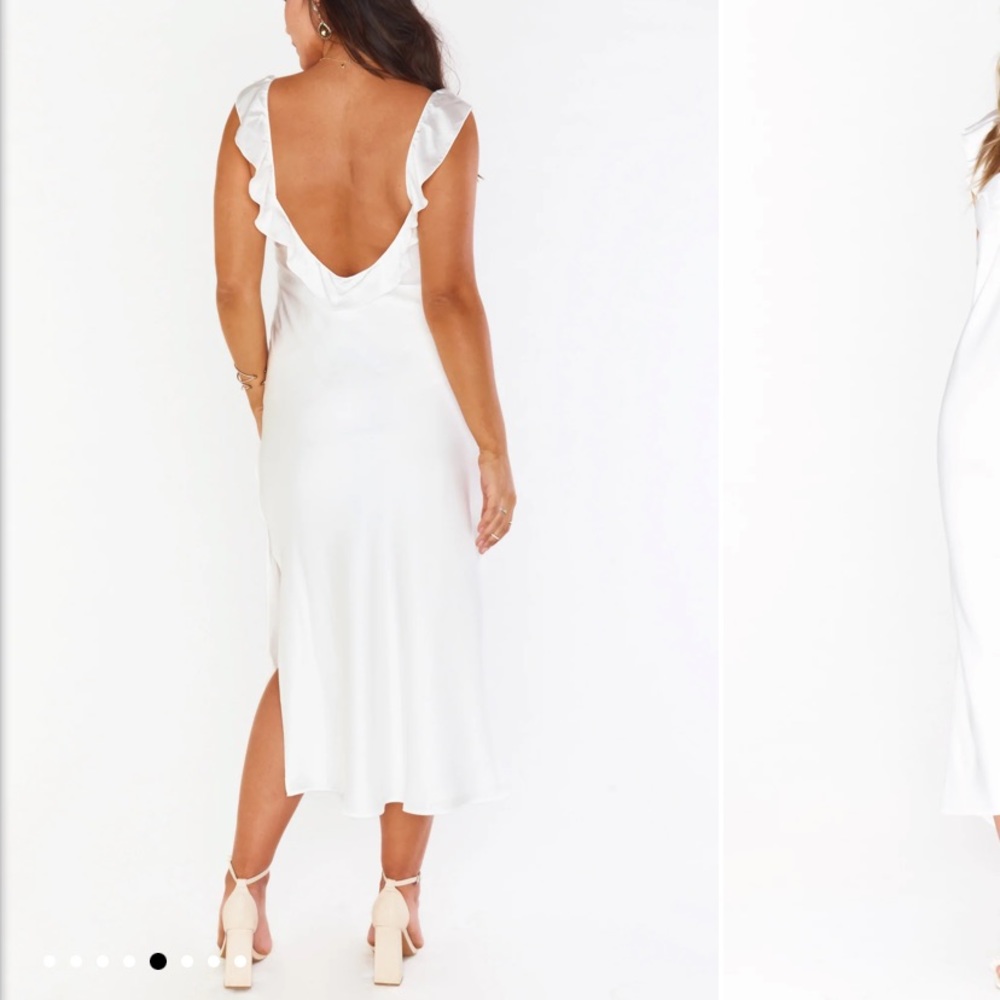 White Satin Midi Dress SMYM